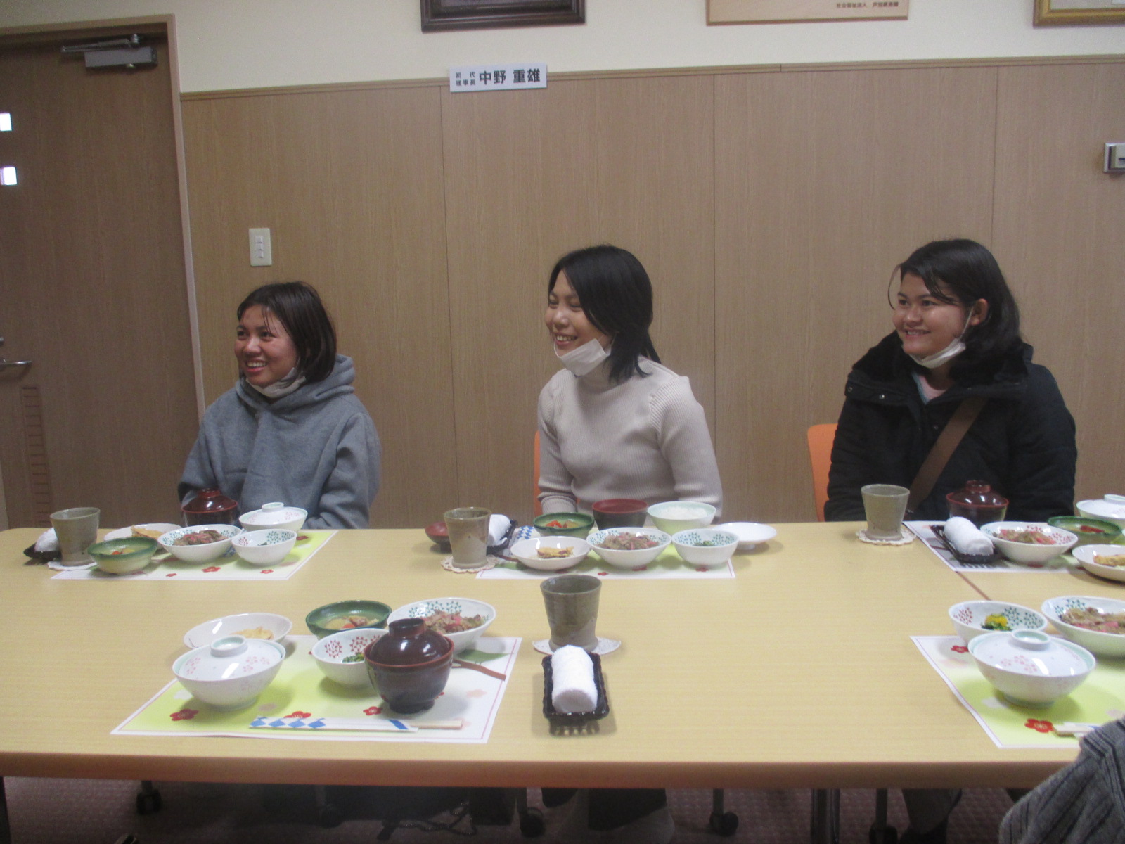 特定技能介護人財の３人との昼食会