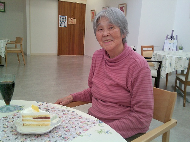 葛西みつ様　83歳のお誕生日会